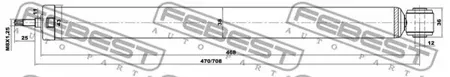 FEBEST 21656586R Амортизатор Mazda 3 09- зад. газ.
