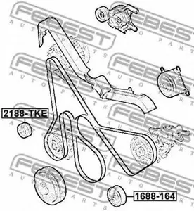 FEBEST 2188TKE Ролик ремня приводного Ford Transit 06-13