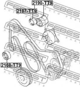 FEBEST 2188TT9 Ролик обводной Ford Transit 2.4TDCi3.2TDCi 06>