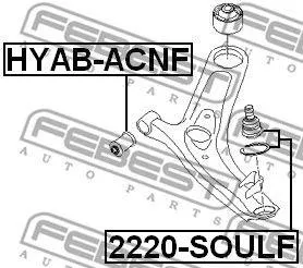 FEBEST 2220SOULF Опора шаровая Kia RIO 11-SOUL 08-PICANTO 11-