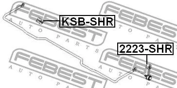FEBEST 2223SHR Стойка стабилизатора заднего Kia Carens II 03>