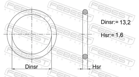 FEBEST 23400007 Кольцо уплотнительное 13.2X1.6