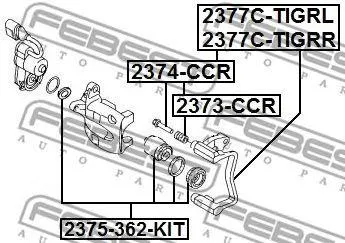 FEBEST 2374CCR втулка направляющая суппорта VW Passat , Audi Q3 1.4TSI-2.0FSI2.0TDi 05>