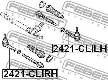 FEBEST 2421CLILH Наконечник рулевой левый  Renault  Cli Omega ne Scenic 99>