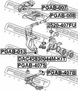 FEBEST 2520407FU Опора шаровая Citroen C5 08- перед.подв.верх. лев,прав. .
