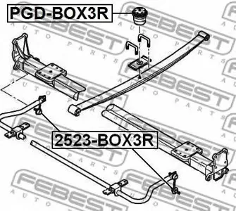 FEBEST 2523BOX3R Стойка стабилизатора заднего Peugeot Boxer , Citroen Jumper 2.2-3.0HDi 06>