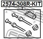 FEBEST 2574308RKIT Ремкомплект направляющих суппорта Citroen DS3 10- заднего (комплект)