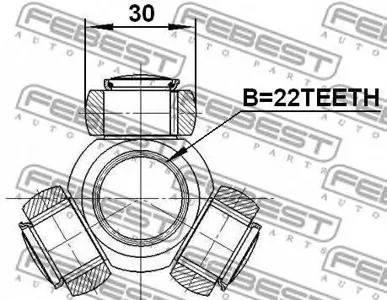 FEBEST 2716440 трипоид 22x30 Volvo 440 1989-1997