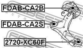 FEBEST 2720XC60F Опора шаровая Volvo S80 07-16 перед.подв.ниж. лев,прав. .