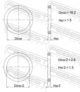 FEBEST 27400002KIT Кольцо уплотнительное форсунки впрыска топлива комплект