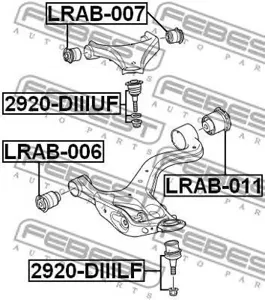 FEBEST 2920DIIILF Опора шаровая 2920-DIIILF