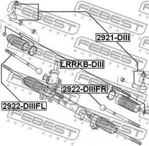 FEBEST 2921DIII Наконечник рулевой тяги Land Rover Discovery 05-09 лев,прав. .