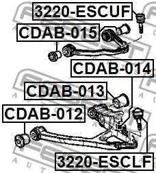 FEBEST 3220ESCUF Опора шаровая верхняя Cadillac Escalade 02-05, Chevrolet Avalanche 1500 02-06