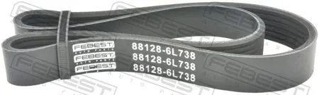 FEBEST 881286L738 Ремень генератора 6РК738 ВАЗ 2112 Audi Citroen Fiat Lada Peugeot Seat Skoda VW