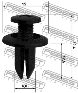 FEBEST 88570025 Клин разжимн. 7мм. Infiniti , Lexus , Mazda , Mitsubishi , Nissan , Toyota