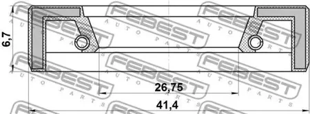 FEBEST 95FAY28410707X Сальник рулевой рейки