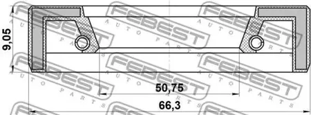 FEBEST 95FAY52660909X Сальник Шруса 52x66x9.1 Nissan X-Trail 01>