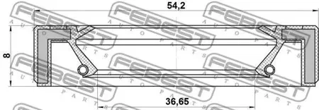 FEBEST 95GAY38540808X Сальник привода