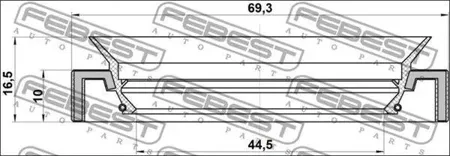 FEBEST 95HAS46691016C сальник диффференциала 47x69x1016.5 Toyota Land Cruiser 4.7i 98>