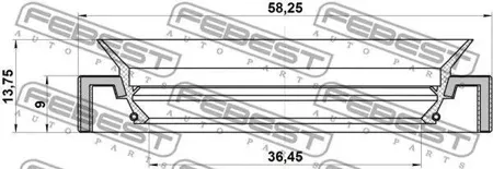 FEBEST 95HAY38580914C Сальник привода 38x58x913.8 Kia Sorento 02-06