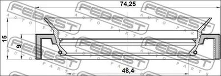 FEBEST 95HAY50740915C Сальник привода