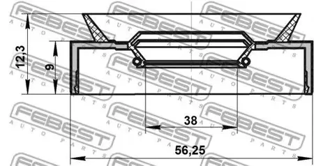 FEBEST 95PAY40560912C сальник АКПП 40х56х912,5 Honda Accord CR-V legend 2.2-3.5 98>