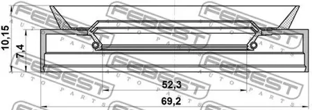 FEBEST 95TBS54690710X Сальник ступицы передней Suzuki Vitara Grand Vitara all 90>
