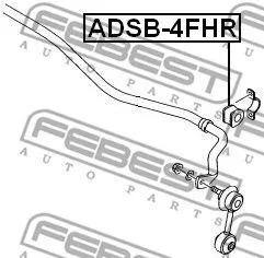FEBEST ADSB4FHR Втулка заднего стабилизатора d16 Audi A6 Avant (4F5) 2005-2011