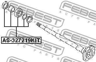 FEBEST AS327219KIT к-т подшипника ступ.зад. Nissan Vanette all 86-90