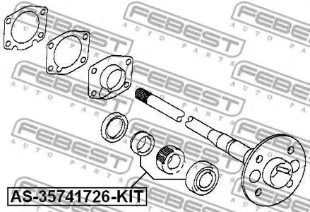 FEBEST AS35741726KIT Комплект подшипника полуоси задней Toyota Probox 02-14