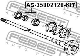 FEBEST AS35802128KIT комплект подшипник ступ.зад. Toyota Mark 2 Cresta Chaser LX80SX80
