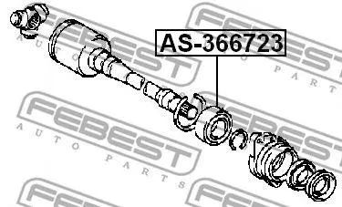 FEBEST AS366723 подшипник приводного вала 36x67x23 Toyota RAV4 Aca3#Gsa3# 05-13