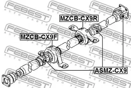 FEBEST ASMZCX9 Крестовина карданного вала 24x64 Honda Pilot, Hyundai IX35 Tucson , Kia Sorento Sportage 02>
