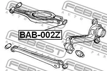 FEBEST BAB002Z Сайлентблок рычага плав. BMW E36E46Z1Z4 all 90>