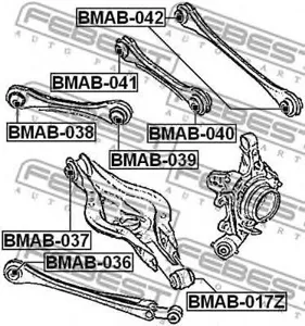 FEBEST BMAB036 Сайлентблок задней поперечной тяги