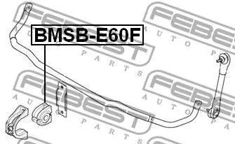 FEBEST BMSBE60F Втулка стабилизатора переднего d25.5 BMW E60E65E66 all 01>