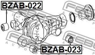FEBEST BZAB022 Сайлентблок раздаточной коробки Mercedes GL X164ML W164R W251 05>