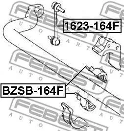 FEBEST BZSB164F втулка переднего стабилизатора d30 Mercedes Ml-Class 164 04-11