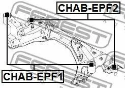 FEBEST CHABEPF1 САЙЛЕНБЛОК ПЕРЕДНИЙ ПЕРЕДНЕЙ БАЛКИ КОМПЛЕКТ Chevrolet Epica (V250) 2007-