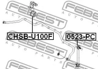 FEBEST CHSBU100F Втулка стабилизатора переднего Chevrolet Rezzo 1.6 03.05>