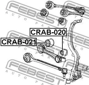 FEBEST CRAB020 Сайлентблок рычага Chrysler 300C 04- пер.подв.