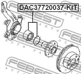 FEBEST DAC37720037KIT Комплект подшипника ступ.пер. Renault Laguna Megane 1.4-2.0 86>