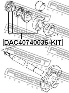 FEBEST DAC40740036KIT подшипник ступичный задний ремкомплект 40x74x36 Suzuki Grand Vitara Xl 01-06