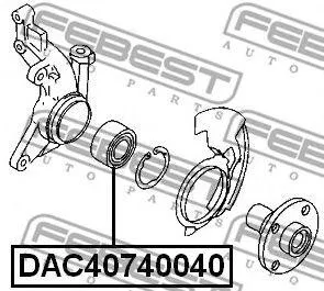FEBEST DAC40740040 Подшипник передней ступицы Audi A3 96>, VW Golf Bora 97>
