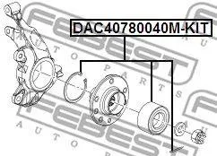 FEBEST DAC40780040MKIT Комплект подшипника DAC40780040M-KIT пер. ступ. Chevrolet Captiva 2.0D2.43.2 06>