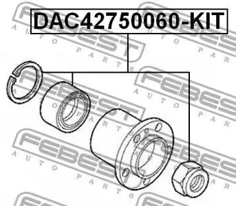 FEBEST DAC42750060KIT Комплект подшипника ступ.задний Citroen Jumper , Fiat Ducato all 02>