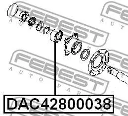 FEBEST DAC42800038 подшипник ступ. зад. Nissan Vanette all 86-90