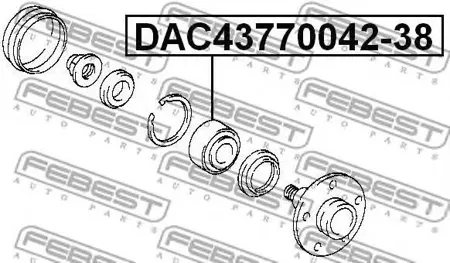 FEBEST DAC4377004238 подшипник ступ. Toyota Previa 2.4i 16V 90>