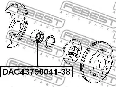 FEBEST DAC4379004138 подшипник ступ. перед. Honda Civic MAEK 95> EH6EG2 1.6 92-95