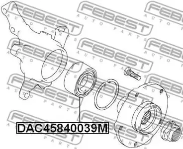FEBEST DAC45840039M подшипник ступ.пер. Suzuki SX4 06>